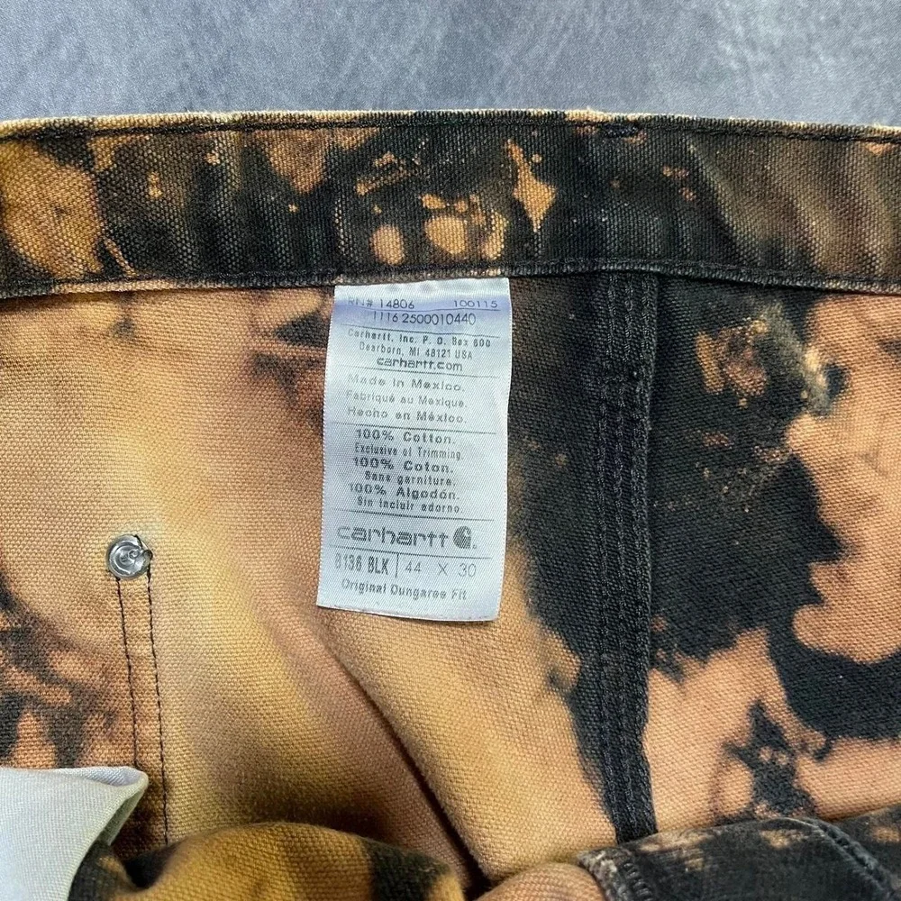 2000s Vintage Carhartt Baggy Bleached Double Knee Skate Workwear Carpenter Pants
